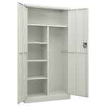 vidaXL Fișet, gri deschis, 90x40x180 cm, oțel vidaXL Fișet, gri deschis, 90x40x180 cm, oțel
