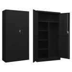 vidaXL Fișet, negru, 90x40x180 cm, oțel vidaXL Fișet, negru, 90x40x180 cm, oțel