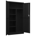 vidaXL Fișet, negru, 90x40x180 cm, oțel vidaXL Fișet, negru, 90x40x180 cm, oțel