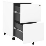 vidaXL Dulap dosare mobil, alb, 39x45x67 cm, oțel vidaXL Dulap dosare mobil, alb, 39x45x67 cm, oțel