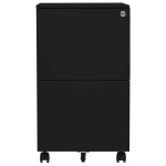vidaXL Dulap dosare mobil, negru, 39x45x67 cm, oțel vidaXL Dulap dosare mobil, negru, 39x45x67 cm, oțel
