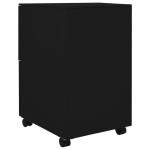 vidaXL Dulap dosare mobil, negru, 39x45x67 cm, oțel vidaXL Dulap dosare mobil, negru, 39x45x67 cm, oțel