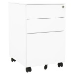 vidaXL Dulap dosare mobil, alb, 39x45x60 cm, oțel vidaXL Dulap dosare mobil, alb, 39x45x60 cm, oțel