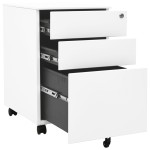 vidaXL Dulap dosare mobil, alb, 39x45x60 cm, oțel vidaXL Dulap dosare mobil, alb, 39x45x60 cm, oțel