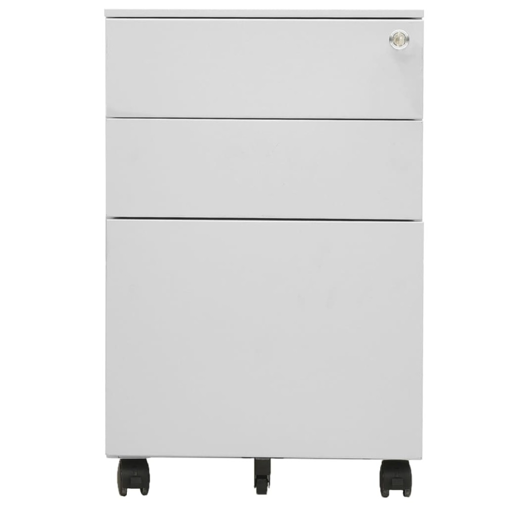 vidaXL Dulap dosare mobil, gri deschis, 39x45x60 cm, oțel