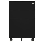 vidaXL Dulap dosare mobil, negru, 39x45x60 cm, oțel vidaXL Dulap dosare mobil, negru, 39x45x60 cm, oțel