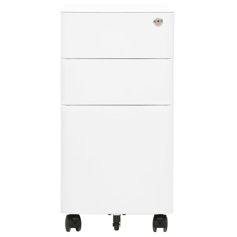 vidaXL Dulap dosare mobil, alb, 30x45x59 cm, oțel