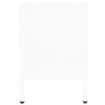 vidaXL Dulap TV, alb, 90x30x44 cm, oțel și sticlă