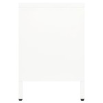 vidaXL Dulap TV, alb, 105x35x52 cm, oțel și sticlă vidaXL Dulap TV, alb, 105x35x52 cm, oțel și sticlă
