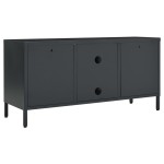 vidaXL Dulap TV, antracit, 105x35x52 cm, oțel și sticlă