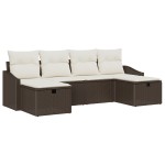 vidaXL Set de canapele pentru grădină 6 pcs Maro 55 x 62 x 69 cm