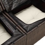 vidaXL Set de canapele pentru grădină 6 pcs Maro 55 x 62 x 69 cm