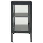 vidaXL Servantă, antracit, 70x35x70 cm, oțel și sticlă vidaXL Servantă, antracit, 70x35x70 cm, oțel și sticlă