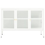 vidaXL Servantă, alb, 105x35x70 cm, oțel și sticlă