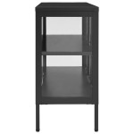 vidaXL Servantă, antracit, 105x35x70 cm, oțel și sticlă vidaXL Servantă, antracit, 105x35x70 cm, oțel și sticlă