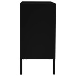vidaXL Servantă, negru, 75x35x70 cm, oțel și sticlă securizată vidaXL Servantă, negru, 75x35x70 cm, oțel și sticlă securizată