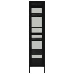 vidaXL Vitrină, negru, 90x40x180 cm, oțel și sticlă securizată