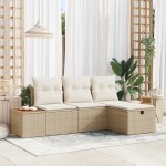 vidaXL Set de canapele pentru grădină 4 pcs Bej 55 x 62 x 69 cm