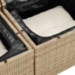 vidaXL Set de canapele pentru grădină 4 pcs Bej 55 x 62 x 69 cm
