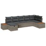 vidaXL Set de canapele pentru grădină 7 pcs Gri 55 x 62 x 69 cm vidaXL Set de canapele pentru grădină 7 pcs Gri 55 x 62 x 69 cm