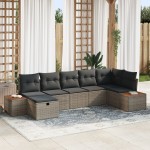 vidaXL Set de canapele pentru grădină 7 pcs Gri 55 x 62 x 69 cm vidaXL Set de canapele pentru grădină 7 pcs Gri 55 x 62 x 69 cm