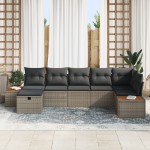 vidaXL Set de canapele pentru grădină 7 pcs Gri 55 x 62 x 69 cm vidaXL Set de canapele pentru grădină 7 pcs Gri 55 x 62 x 69 cm