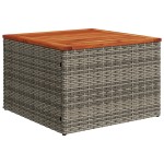 Set canapea de grădină vidaXL cu 8 piese + perne gri poli rattan