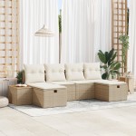 vidaXL Set de canapele pentru grădină 6 pcs Bej 55 x 62 x 69 cm