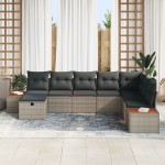 vidaXL Set de canapele pentru grădină 8 pcs Gri 55 x 62 x 69 cm