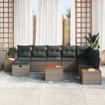 vidaXL Set de canapele pentru grădină 9 pcs Gri 55 x 62 x 69 cm