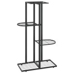 vidaXL Suport pentru flori cu 4 nivele, negru, 43x22x76 cm, metal vidaXL Suport pentru flori cu 4 nivele, negru, 43x22x76 cm, metal