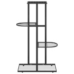 vidaXL Suport pentru flori cu 4 nivele, negru, 43x22x76 cm, metal vidaXL Suport pentru flori cu 4 nivele, negru, 43x22x76 cm, metal