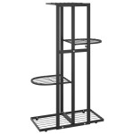 vidaXL Suport pentru flori cu 4 nivele, negru, 43x22x76 cm, metal vidaXL Suport pentru flori cu 4 nivele, negru, 43x22x76 cm, metal