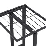 vidaXL Suport pentru flori cu 4 nivele, negru, 43x22x76 cm, metal vidaXL Suport pentru flori cu 4 nivele, negru, 43x22x76 cm, metal