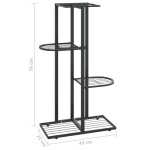 vidaXL Suport pentru flori cu 4 nivele, negru, 43x22x76 cm, metal vidaXL Suport pentru flori cu 4 nivele, negru, 43x22x76 cm, metal