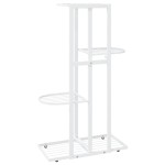 vidaXL Suport pentru flori cu 4 nivele, alb, 43x22x76 cm, metal vidaXL Suport pentru flori cu 4 nivele, alb, 43x22x76 cm, metal
