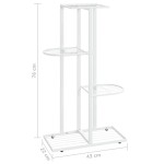 vidaXL Suport pentru flori cu 4 nivele, alb, 43x22x76 cm, metal vidaXL Suport pentru flori cu 4 nivele, alb, 43x22x76 cm, metal
