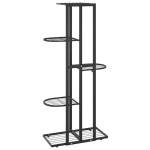 vidaXL Suport pentru flori cu 5 niveluri, negru, 43x22x98 cm, metal