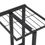 vidaXL Suport pentru flori cu 5 niveluri, negru, 43x22x98 cm, metal