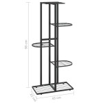 vidaXL Suport pentru flori cu 5 niveluri, negru, 43x22x98 cm, metal