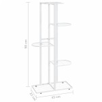 vidaXL Suport pentru flori cu 5 niveluri, alb, 43x22x98 cm, metal vidaXL Suport pentru flori cu 5 niveluri, alb, 43x22x98 cm, metal