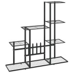 vidaXL Suport pentru flori, 94,5x25x88 cm, negru, metal vidaXL Suport pentru flori, 94,5x25x88 cm, negru, metal