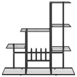 vidaXL Suport pentru flori, 94,5x25x88 cm, negru, metal vidaXL Suport pentru flori, 94,5x25x88 cm, negru, metal