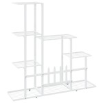 vidaXL Suport pentru flori, 94,5x25x88 cm, alb, metal vidaXL Suport pentru flori, 94,5x25x88 cm, alb, metal