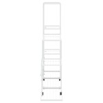 vidaXL Suport pentru flori cu roți, 94,5x25x92,5 cm, alb, metal vidaXL Suport pentru flori cu roți, 94,5x25x92,5 cm, alb, metal