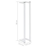 vidaXL Suport de prosoape, alb, 12,5x12,5x60 cm, oțel vidaXL Suport de prosoape, alb, 12,5x12,5x60 cm, oțel