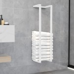 vidaXL Suport de prosoape, alb, 25x20x95 cm, oțel vidaXL Suport de prosoape, alb, 25x20x95 cm, oțel