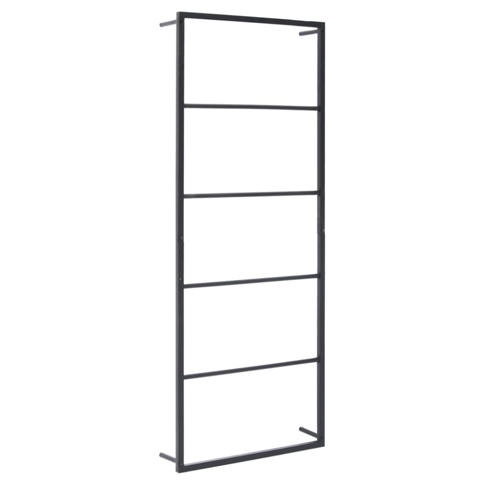 vidaXL Suport de prosoape, negru, 45x10x115 cm, oțel