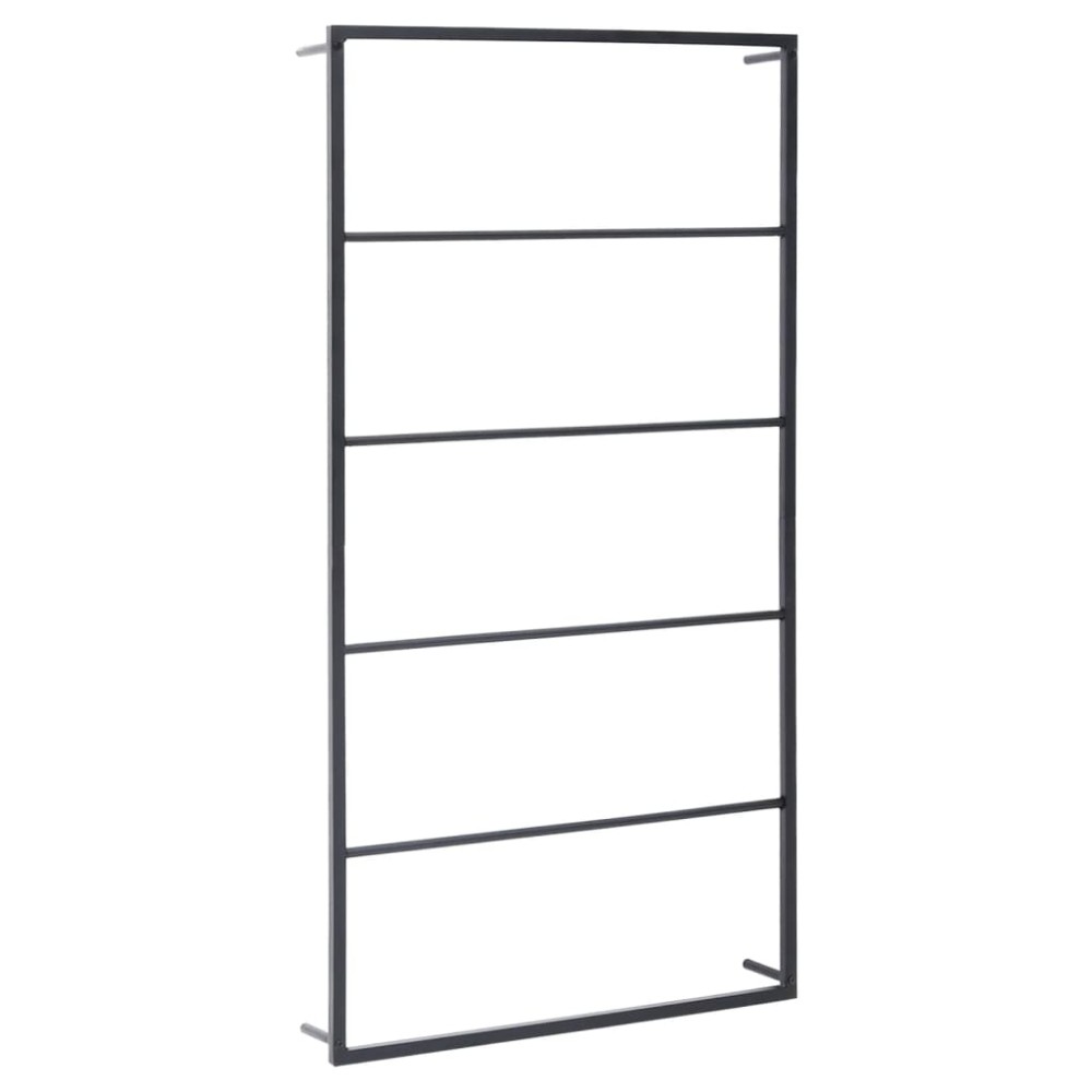vidaXL Suport de prosoape, negru, 60x10x116 cm, oțel