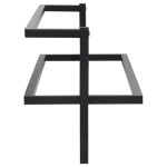 vidaXL Suport de prosoape, negru, 95x25x22 cm, fier vidaXL Suport de prosoape, negru, 95x25x22 cm, fier